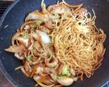赤味噌のタレで白菜の焼きそば作り方6写真
