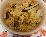 山茶茸とアワビ茸でまつたけ風炊き込みご飯作り方3写真