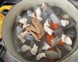 体ぽかぽか・酒粕いりのもつ煮作り方5写真