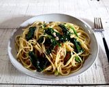 ちぢみほうれん草とツナの柚胡椒パスタ作り方6写真