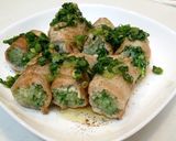 水菜の豚バラ巻き～ネギ塩まみれ～作り方6写真