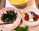 卵かけご飯の明太バター梅干し乗せ作り方1写真