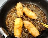 甘辛醤油たれの♪豚肉のガリ巻き作り方6写真