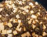 甜麺醤＆玉ネギの甘口な麻婆豆腐丼作り方3写真