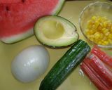 すいかの甘さが嬉しいライスサラダ♪作り方1写真