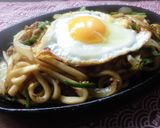 目玉焼きうどん♪作り方1写真