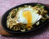 目玉焼きうどん♪作り方3写真