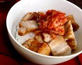 息子作 つけ麺定食作り方2写真