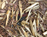 ミンチとごぼうの時雨焼きそば作り方3写真