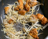 ごぼうと冷凍唐揚げの和風パスタ作り方6写真