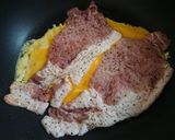 スライスチーズでオムレツ焼きポークピカタ作り方4写真