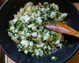 大根の葉っぱのチャーハン作り方6写真