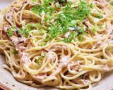 簡単で美味い！ツナマヨと塩昆布のパスタ作り方4写真