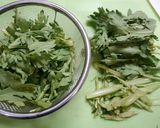 簡単!野菜天と春菊の味噌炒め作り方1写真
