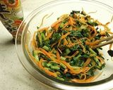 レンジで　大根葉と人参のしょうが醤油和え作り方7写真