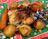 スタッフドチキン 丸鶏焼 クリスマス作り方9写真