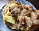 納豆と金時豆のトースト　チーズ入り作り方4写真