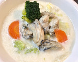 白菜と牡蠣のクリーム煮作り方10写真