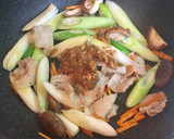 白ネギと豚肉の酒粕＆赤味噌炒め作り方6写真
