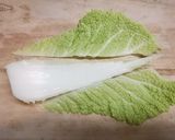 《白菜レンジ蒸しの塩昆布あえ》作り方1写真
