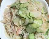 カニカマ+胡瓜+玉ねぎの見た目カニサラダ作り方5写真