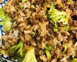 肉味噌ミンチ&ブロッコリーのチャーハン作り方4写真