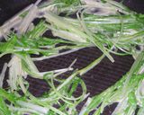 水菜のマヨポン炒め作り方1写真