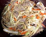 牛肉と野菜のチャプチェ風炒め作り方6写真