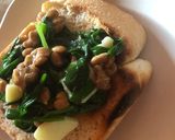 納豆とニラのトースト（チーズ入り）作り方4写真