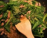 小松菜の甘口麻婆作り方4写真