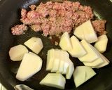 かぶとひき肉の炒め煮作り方2写真