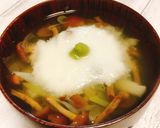 白だしで簡単！長芋となめこのとろろ汁作り方4写真