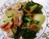青梗菜と豚肉の炒め物作り方7写真