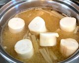 簡単^ - ^えのきとお麩のお味噌汁作り方1写真