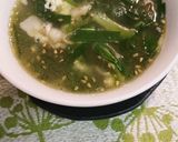 たっぷりニラと豚バラ卵スープ作り方5写真