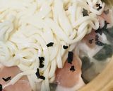 鶏肉と白菜&わかめうどん鍋作り方3写真
