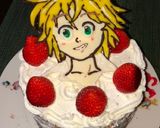 七つの大罪メリオダス　お誕生日ケーキ♪作り方7写真