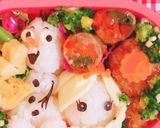 アナ雪　エルサとオラフ　キャラ弁　デコ弁作り方5写真