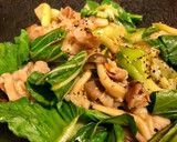 豚バラときのこの青菜炒め作り方5写真