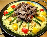 牛カルビ肉で☆材料少なめ豪華風パエリア☆作り方15写真