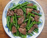 鳥ハツとにんにくの芽のオイスター炒め作り方5写真