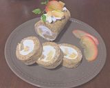 スクエア型で！紅茶とりんごのロールケーキ作り方9写真