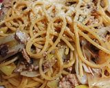 簡単☆１人ランチ サバ缶で和風パスタ作り方6写真