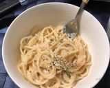 バターなし、濃厚明太子クリームパスタ作り方5写真