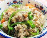 鍋の残りとしゃきしゃきピーマンあんかけ丼作り方8写真