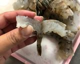 〜海老のガーリックねぎ炒め～作り方1写真