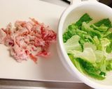豚肉とレタスのレモンバターパスタ作り方2写真