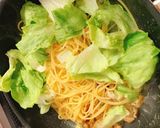 豚肉とレタスのレモンバターパスタ作り方5写真