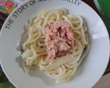 超ずぼらランチ。ツナ缶でワカメうどん作り方4写真