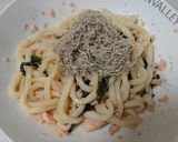 超ずぼらランチ。ツナ缶でワカメうどん作り方6写真